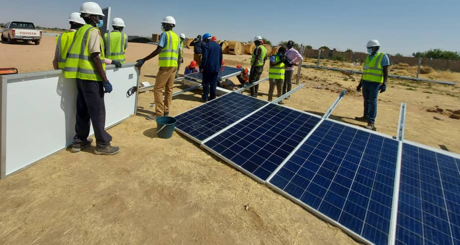Avancée des travaux de la centrale solaire d’Abéché